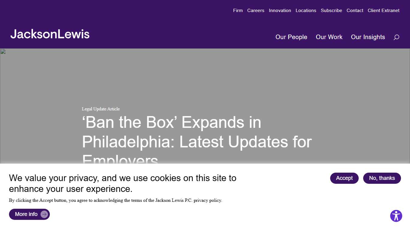 ‘Ban the Box’ Expands in Philadelphia: Latest Updates for Employers - Jackson Lewis